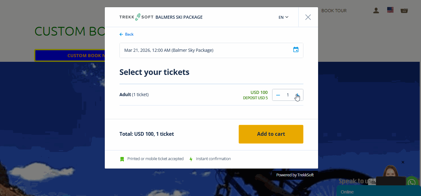 Apply discount to guests