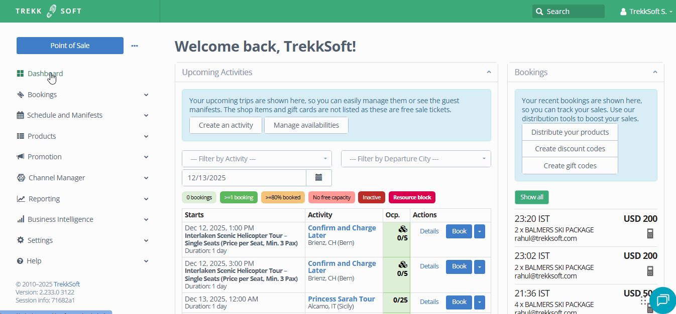 Block trip-Dashboard