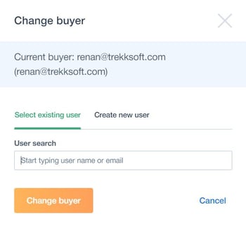 Buying User Change