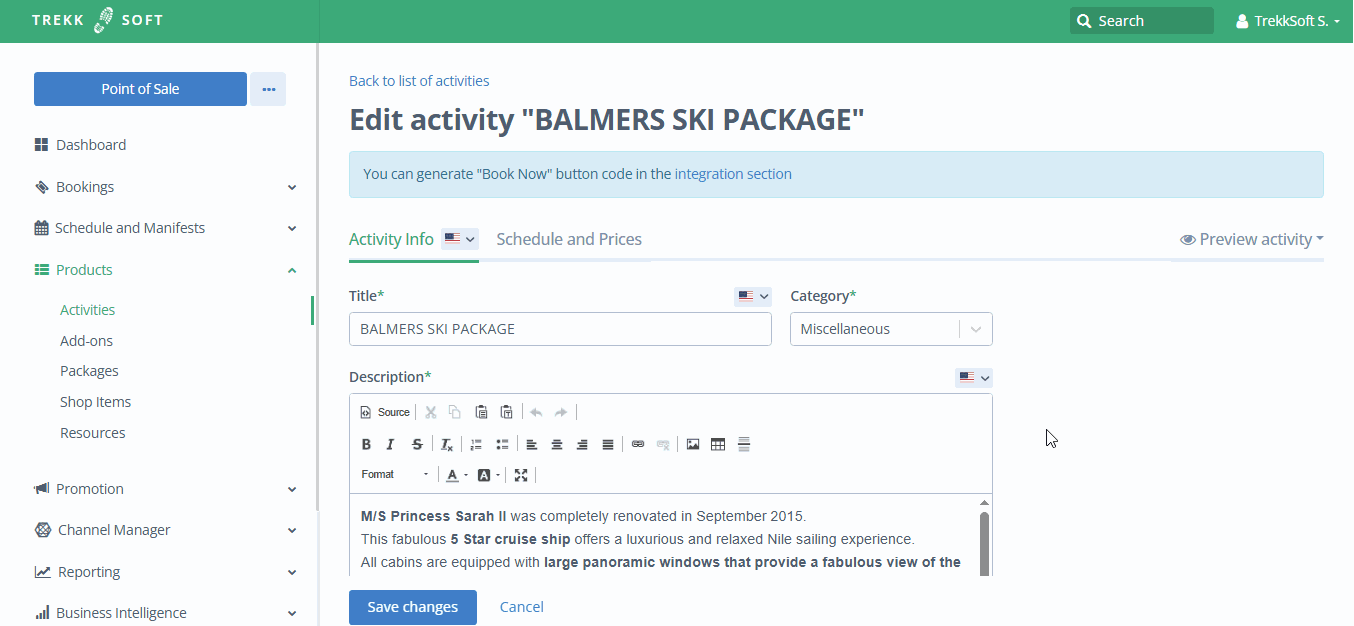 Link resource to activity