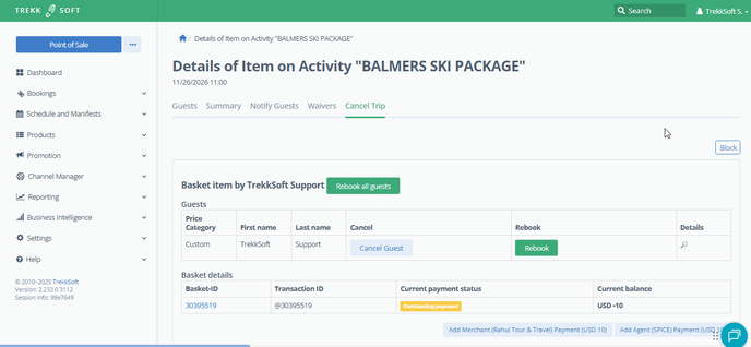 Manifest - Block trip