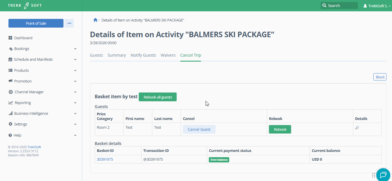 Manifest - Cancel guest