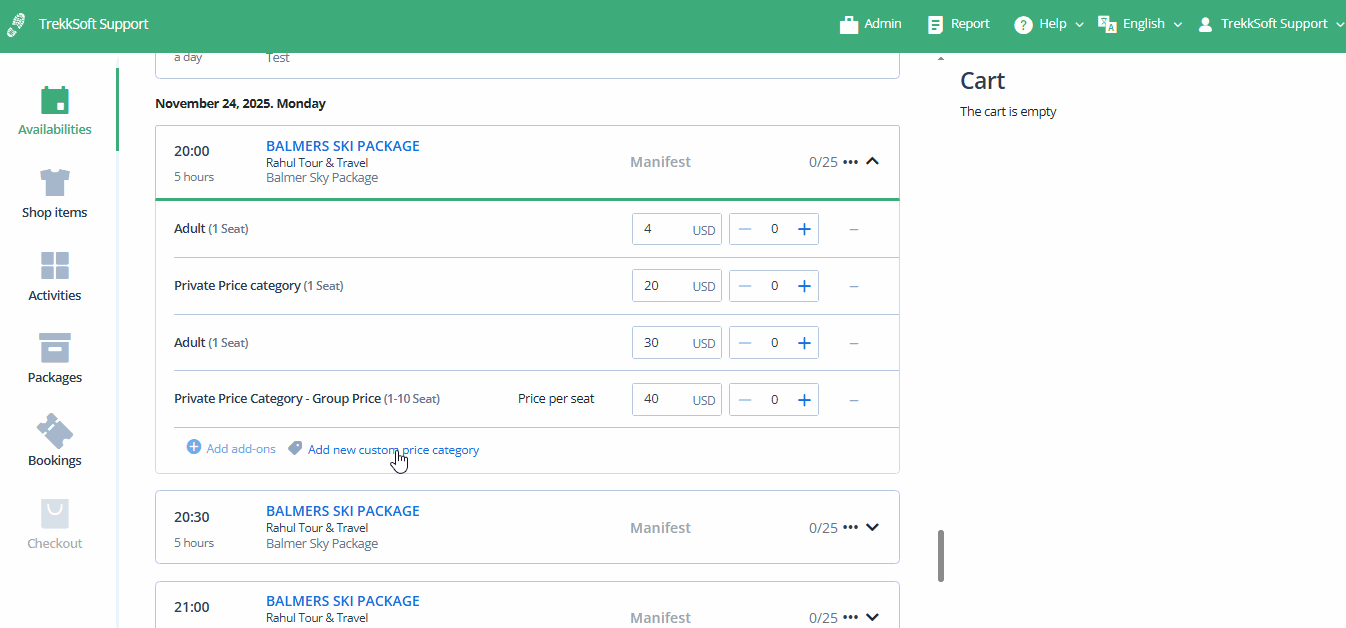 POS-Custom price booking