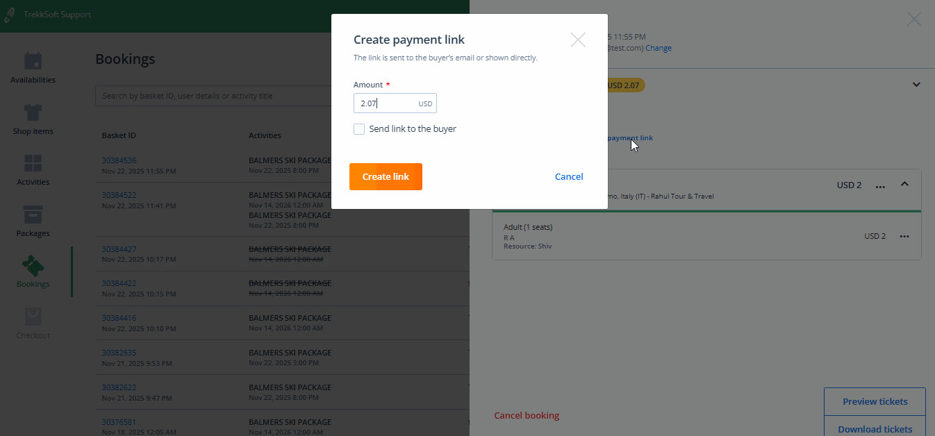 POS-Generate payment link