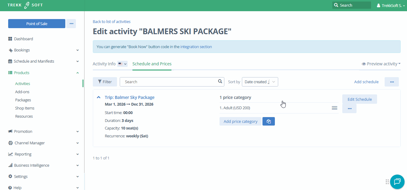 Setup special seat price