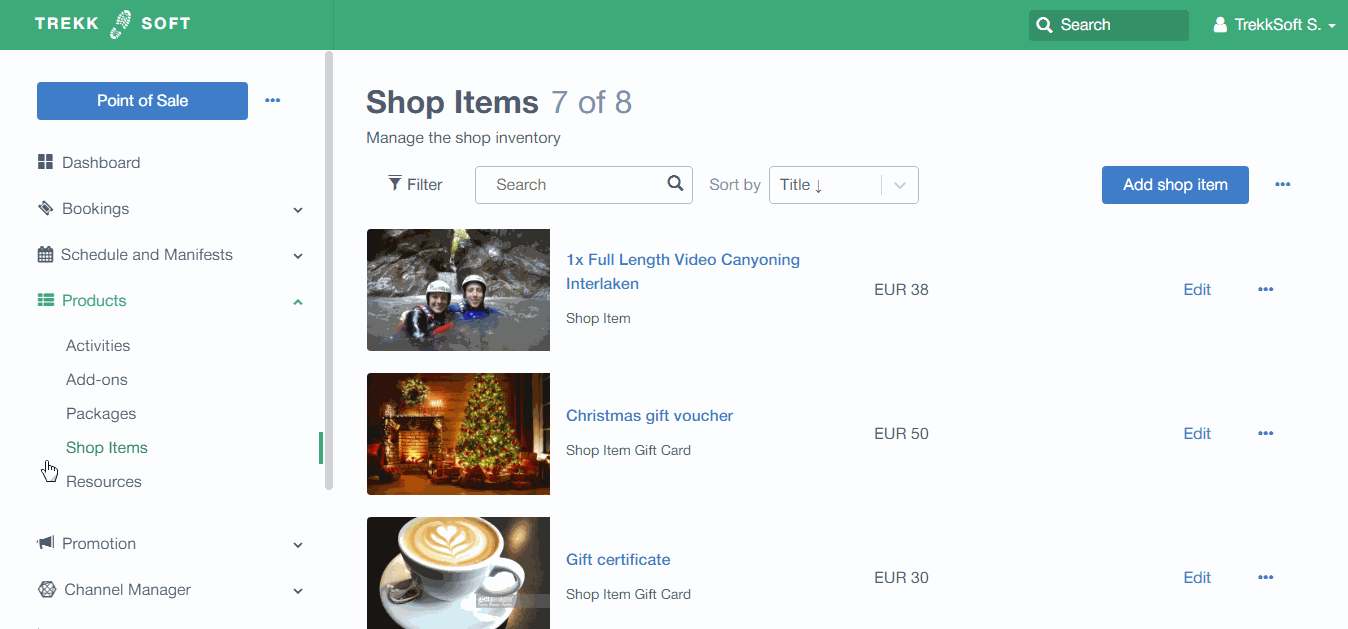 Shop Item category