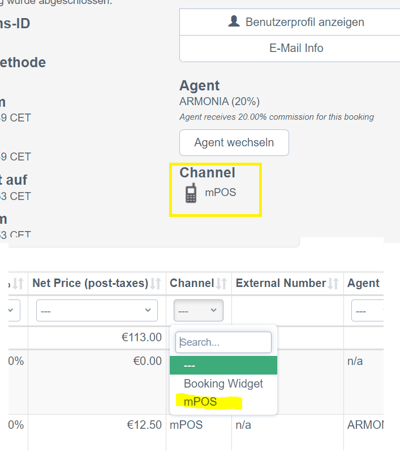 mPOS booking source