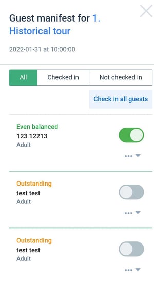 toggle on off guest manifest mpos